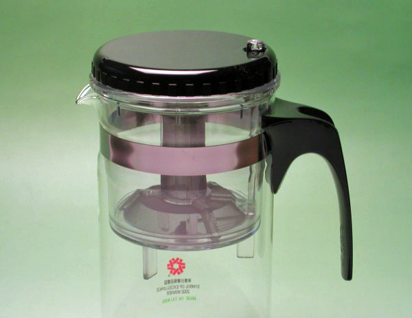 【中国茶具】耐熱ガラスマルチティーポット（濾過抽出式）1000ｃｃ